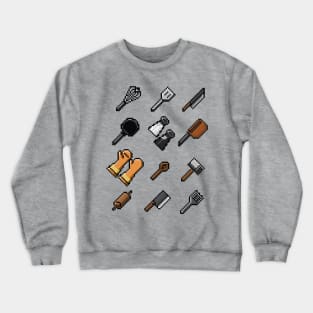 Pixel Art Chef's Tools - choose your weapon Crewneck Sweatshirt